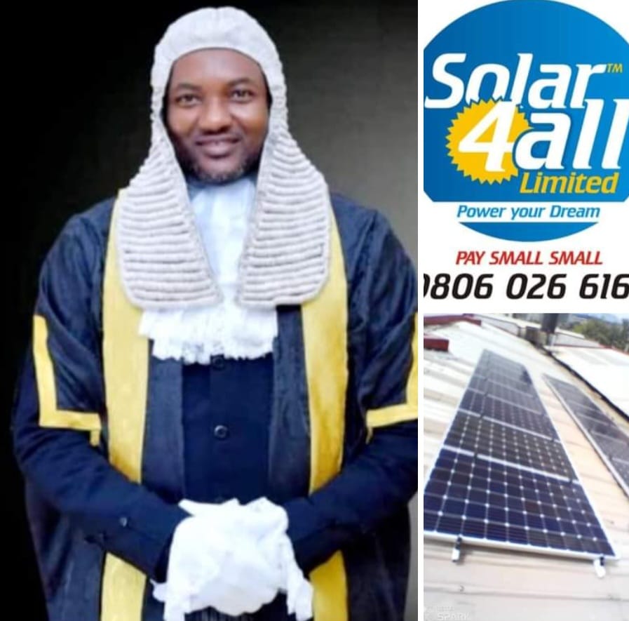 Solar For All: Hon.Muizudeen Abdullahi SAN [Commissioner for Justice and Attorney-General of Kogi State] is our “Star Client of the week”