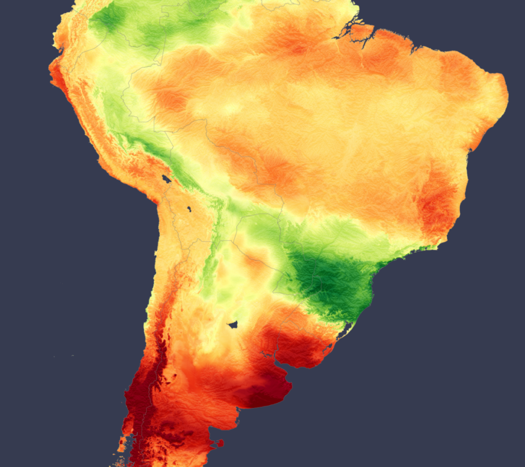 Winter wildfires smother solar in South America