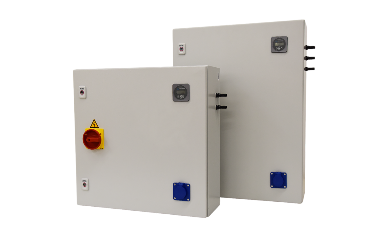 Solar cabinet for water disinfection systems