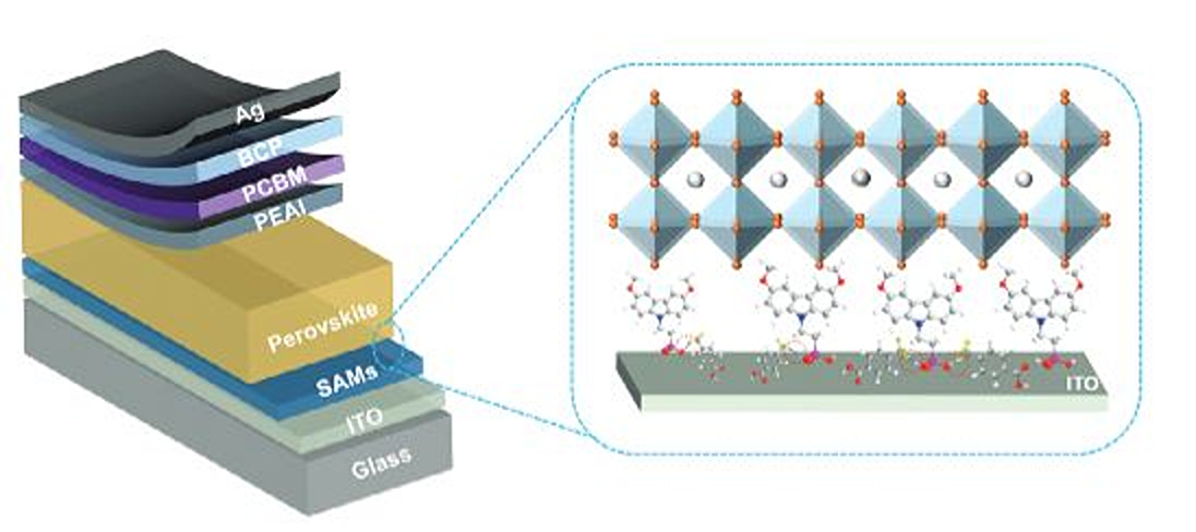 Inverted perovskite solar cell based on self-assembled monolayer achieves 23.31% efficiency