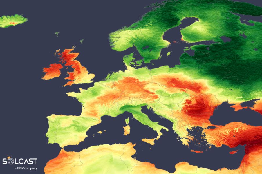 High pressure systems bring solar gains despite stormy January in Europe