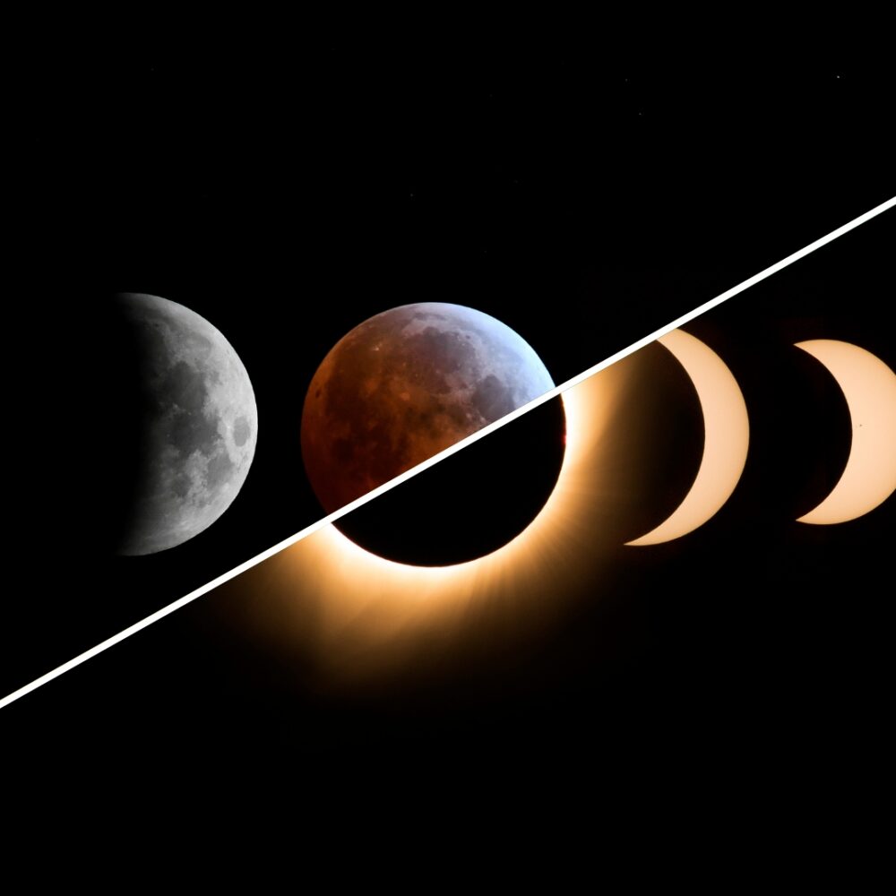 What’s the difference between a solar eclipse and a lunar eclipse?