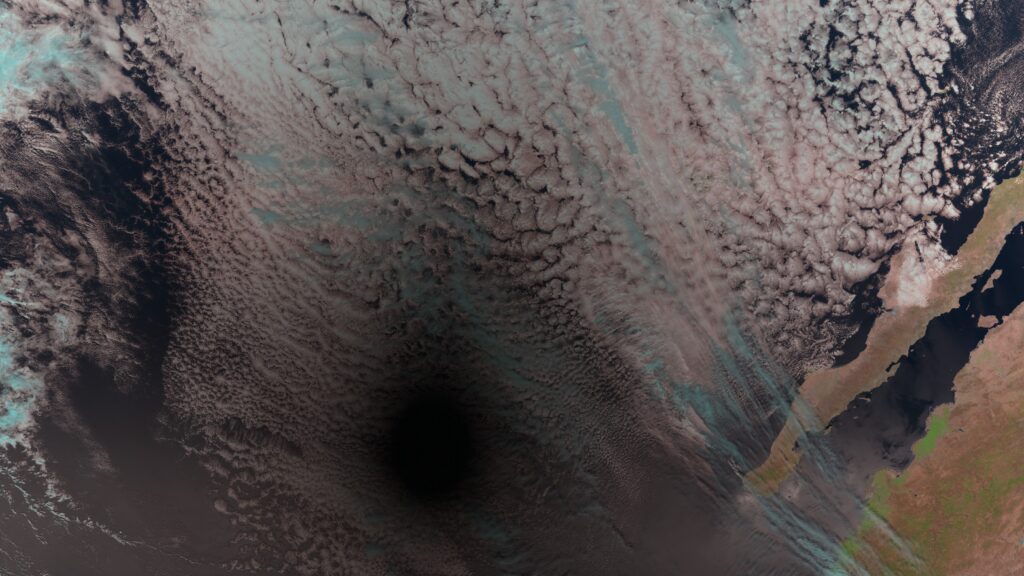 What will the partial solar eclipse of March 2025 look like from space?