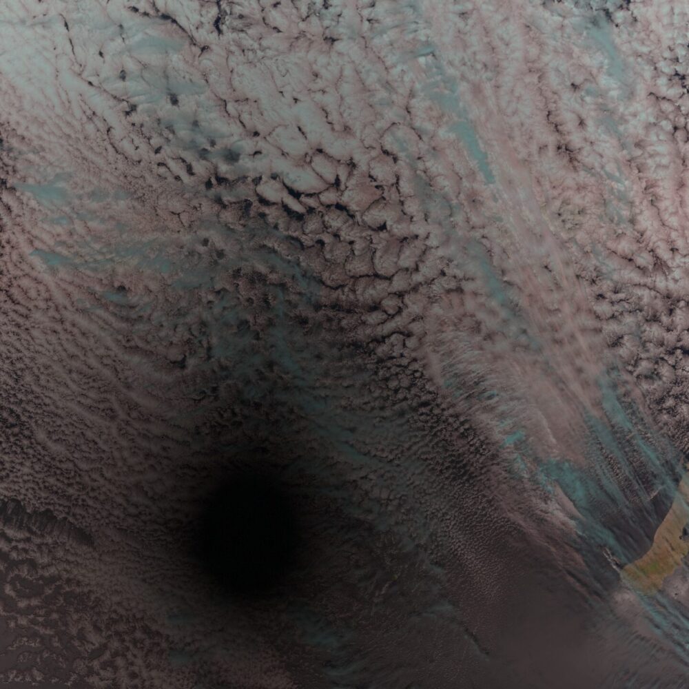 What will the partial solar eclipse of March 2025 look like from space?