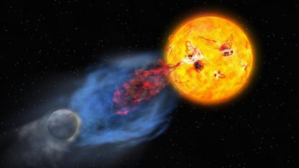 Powerful solar storms may help life get going on alien planets. Here’s how