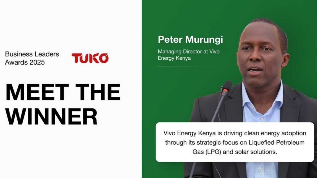 TUKO.co.ke Business Leaders Awards 2025: Vivo Energy’s Solar at Shell Stations Initiative Wins Big