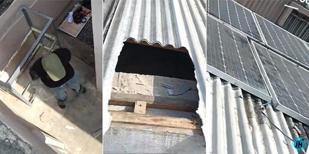 Solar installer damages client’s roof, ends up falling into toilet