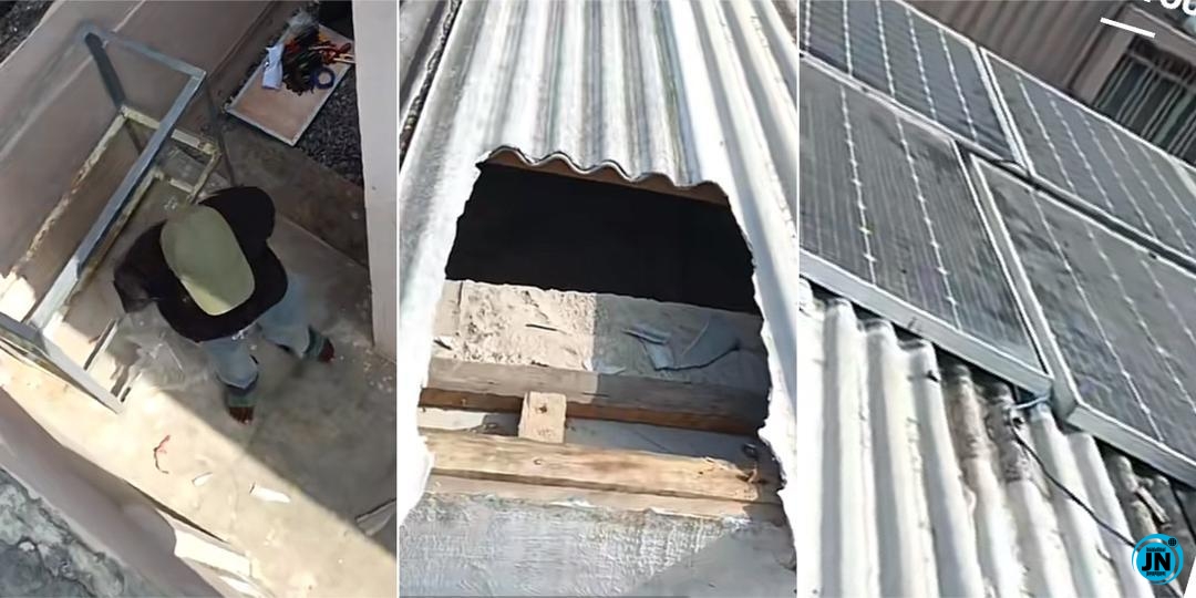 Solar installer damages client’s roof, ends up falling into toilet