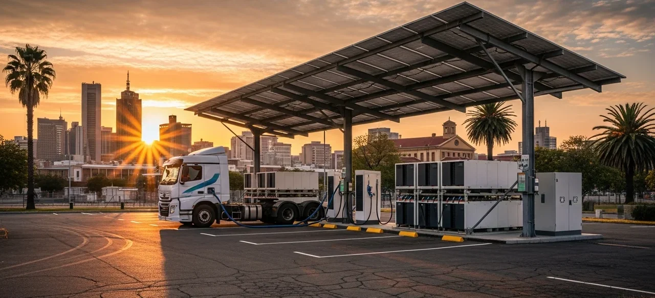South Africa gets first solar powered charging station for electric trucks