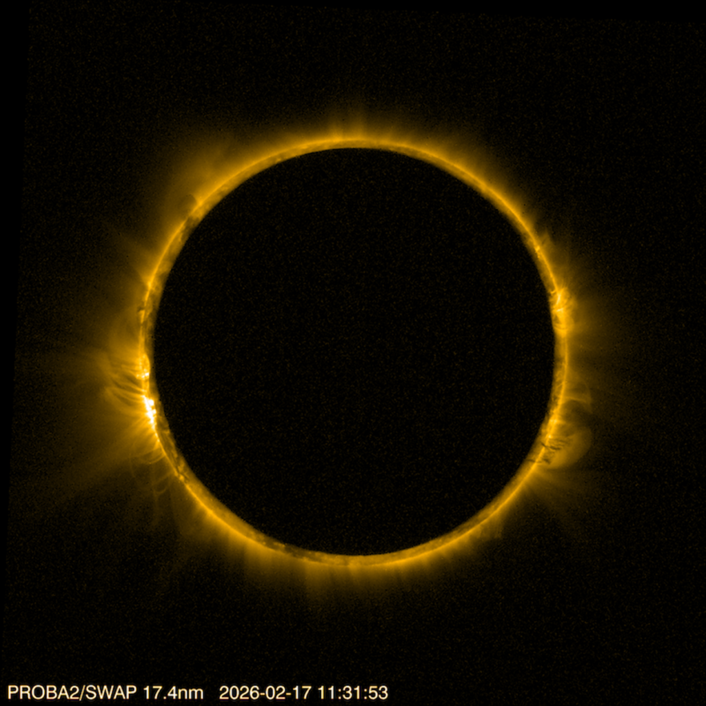 Incredible image shows what 2026’s first solar eclipse looked like from space