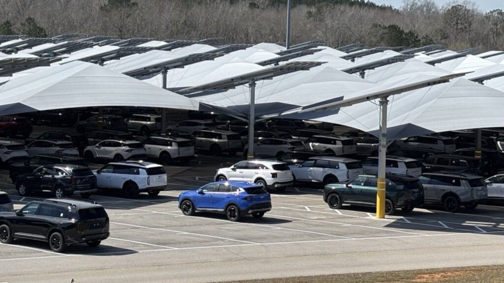 Kia Built a Massive Solar Canopy to Shield 15,000 Vehicles From Hail