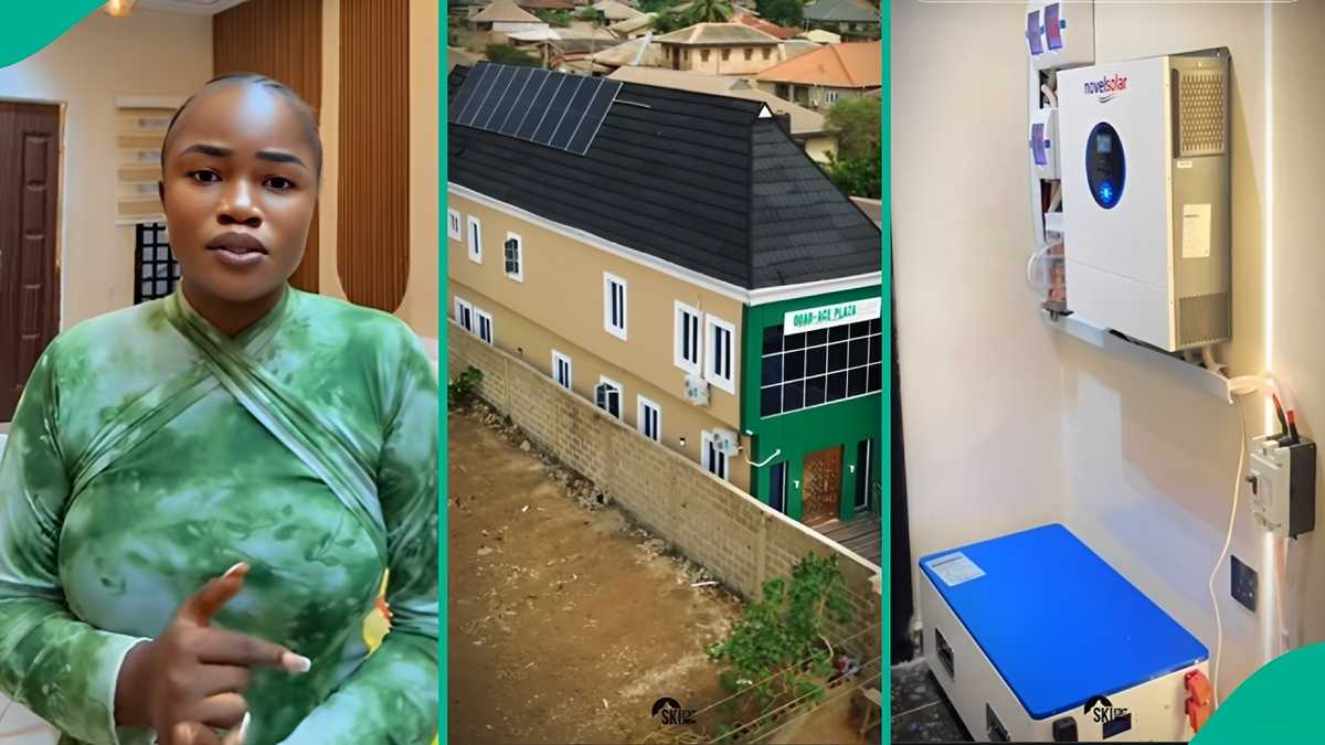 See amount lady spent to install solar inverter at her plaza