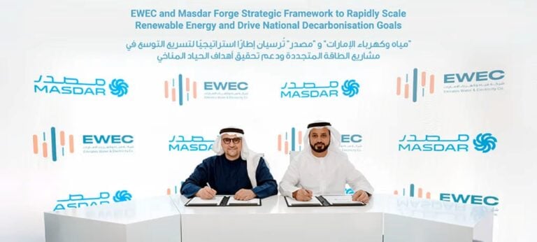 Masdar, EWEC sign agreement on 30GW solar PV and 8GW storage deployment in UAE