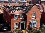 Moment solar panels explode at £600,000 new-build home that goes up in flames with family inside
