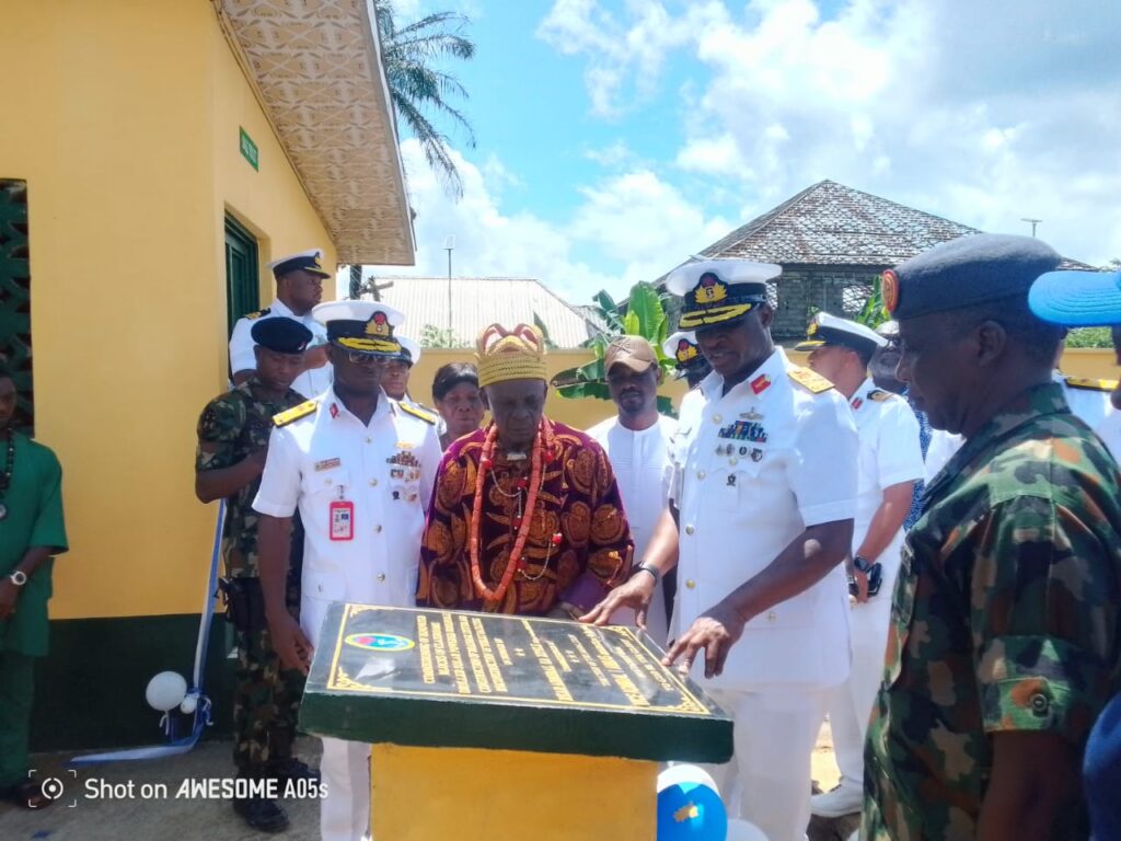 Navy inaugurates classroom block, solar borehole in Bayelsa community