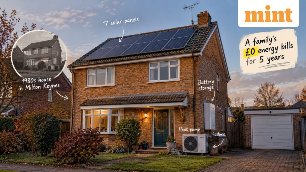 UK family transforms 1980s home into mini power station and secures five years without energy bills